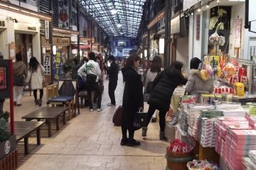 <p>A view down the arcade</p>