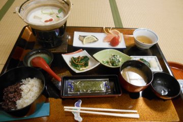 <p>The various dishes in the Japanese breakfast</p>