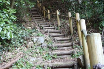 <p>Le sentier menant au sommet de Shizuki</p>