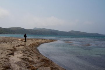Seal-watching beach between Hamanaka and Funadomari