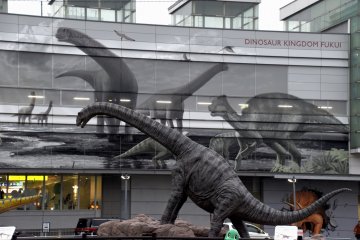 <p>Finding a dinosaur in the center of the city is a peculiar experience, as though I am in the Hollywood movie, 'Jurassic Park III'!</p>