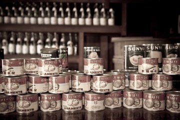 Inside a grocery store at the Edo Tokyo Museum