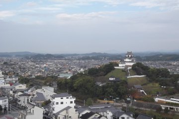 <p>A view of the castle on its hill from my hotel</p>