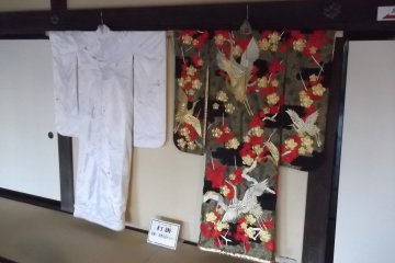 <p>Vintage kimonos on display</p>