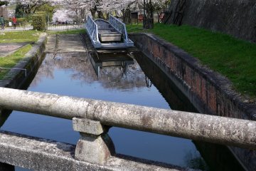 <p>A rail car that once transported boats between different levels of the canals stands at the Biwako Canal end of the incline</p>