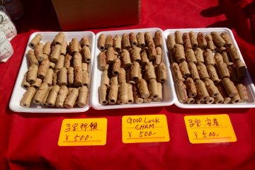 <p>Some good luck charms on sale - a delightful souvenir to take home.</p>