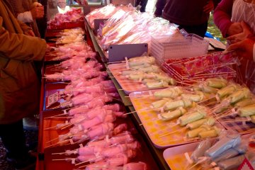 <p>These tasty lollipops were among some of the snacks available at the food stalls.</p>