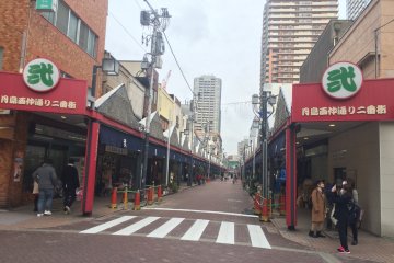 <p>Nishinaka-dori&nbsp;street in Tsukishima is also called "Monja Street"</p>