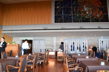View of the breakfast buffet