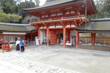 <p>View from inside the shrine on the Nanmon&nbsp;(south gate)</p>