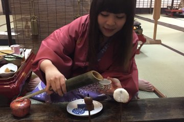 <p>Also, there was a bamboo cane full of sake!</p>