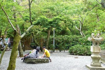<p>Figure 9. Most people nowadays sit on the stones and rest, not realizing what they are sitting on</p>