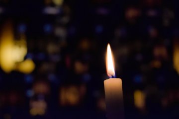 <p>Place a votive candle and incense stick before you begin to worship</p>