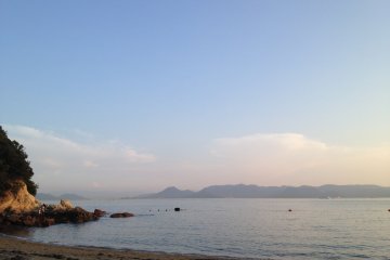 <p>Public swimming beach at Tsutsujiso Lodge</p>