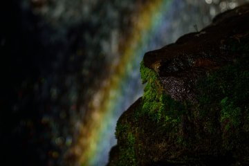<p>You may see a rainbow in front of the waterfall</p>