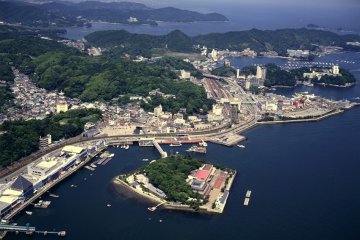 <p>Mikimoto Pearl Island viewed from above</p>