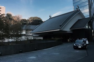The entrance looks impressive even from the outside.