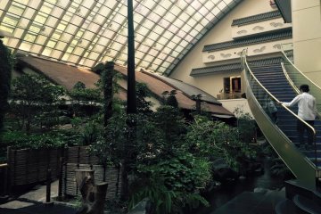 The inside is surprisingly spacious, with a few luxurious restaurants and banquet halls.