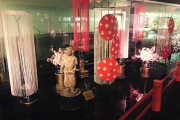 There are many beautiful decorations everywhere.