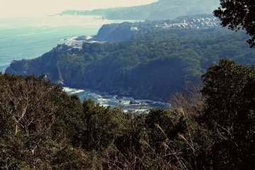 Looking down at the bay where Godzilla first came ashore! Taken from Ijika Daiichi Hotel Kagura.