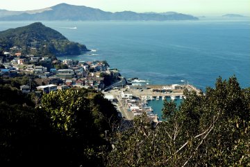 Ijika Port at the foot of the hill