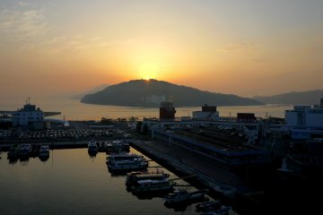 <p>Vue depuis l'h&ocirc;tel le matin</p>