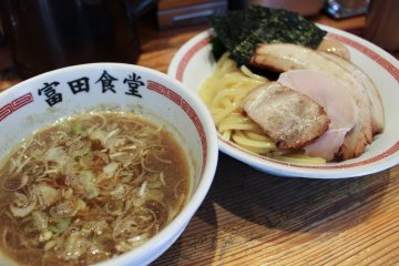 Tsukemen dipping broth and noodles