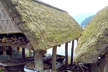 Pretty Boathouses near Lake Mikata