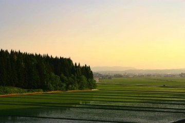 Fin d'après-midi typique, mais à couper le souffle, près de la petite ville de Kaneyama.