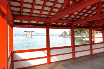 <p>View of the torii gate from inside the shrine</p>
