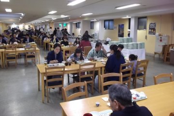 <p>Dinner in the dining room</p>