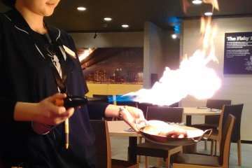 <p>Flaming the Flame at the table</p>