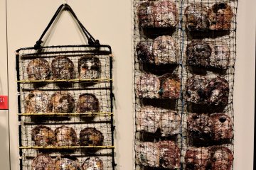 <p>Nets holding oysters</p>