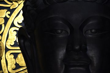 <p>Close-up look at a huge Echizen Daibutsu (Buddha statue). What a serene face!</p>