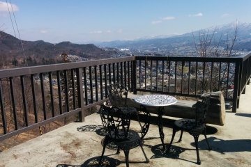 <p>One of the picnic tables</p>