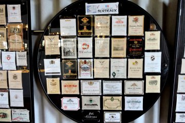<p>Wine labels from Bordeaux</p>