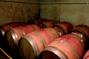<p>Barrels full of wine</p>