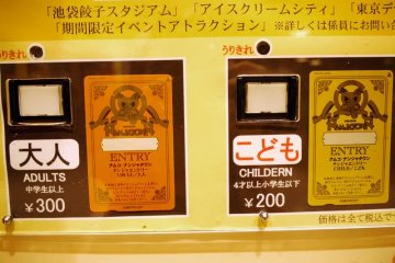 Buying your ticket from the machine