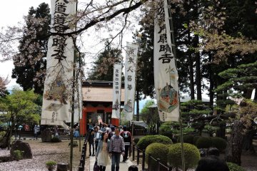 Banners along the path