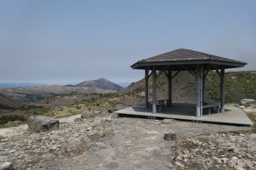 <p>The first pavilion on the trail, at the top of the cement staircase that leads from the parking lot</p>