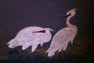 White herons in the Emperor's bath