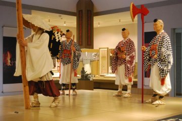 Display at the Ideha Cultural Museum. Here you can learn about the tradition of Haguro Shugendo.