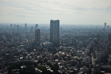 Roppongi Hills really stands out amoung its neighbouring buildings
