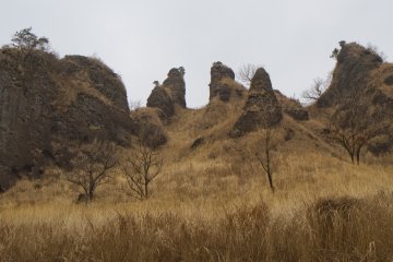 <p>The crags from the road, just past Bonjour Provence, a French restaurant</p>