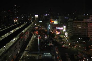 Night view of Okayama station