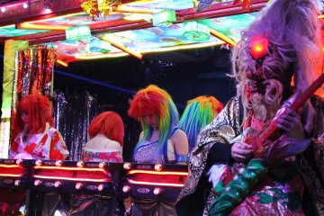 <p>Performers getting ready to wake up and dance</p>