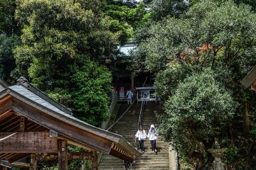 <p>The main hall is up there beyond the stairs</p>