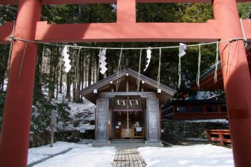 <p>Stepping beneath the torii</p>
