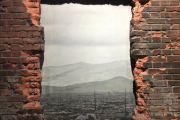 What the surrounding countryside looked like after the bombing:&nbsp;Hiroshima Peace Memorial Museum