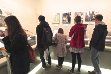Visitors at the Hiroshima Peace Memorial Museum